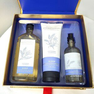Bath and Body Works All is Calm 3 pc Gift Box Set Aromatherapy Lavender Vanilla